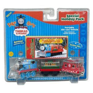 Thomas & Friends Thomas Holiday Train and Snowglobe Car Diecast Take Along Toy